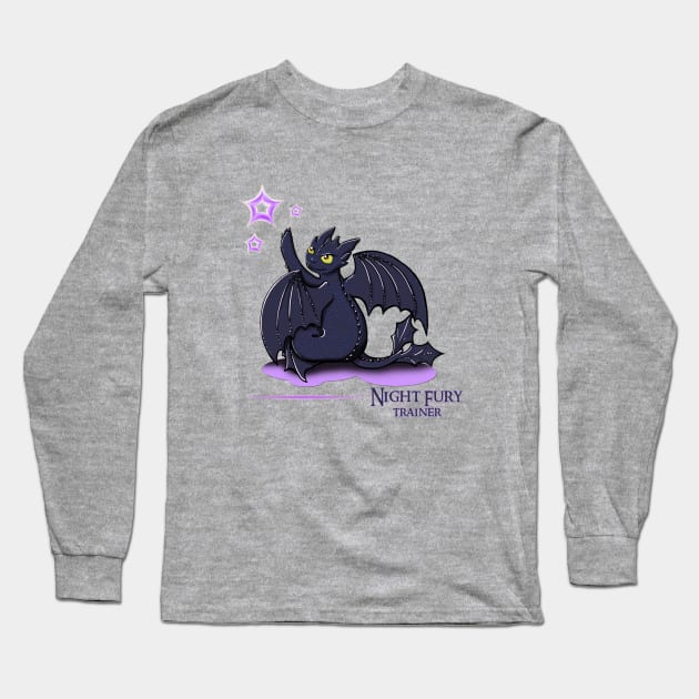 Night Fury Long Sleeve T-Shirt by Rhaenys